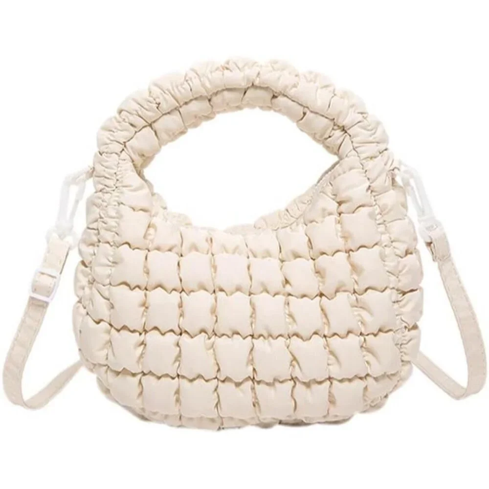 Small Quilted Bubble Bag Lightweight Puffer Handbag Crossbody Shoulder Purse